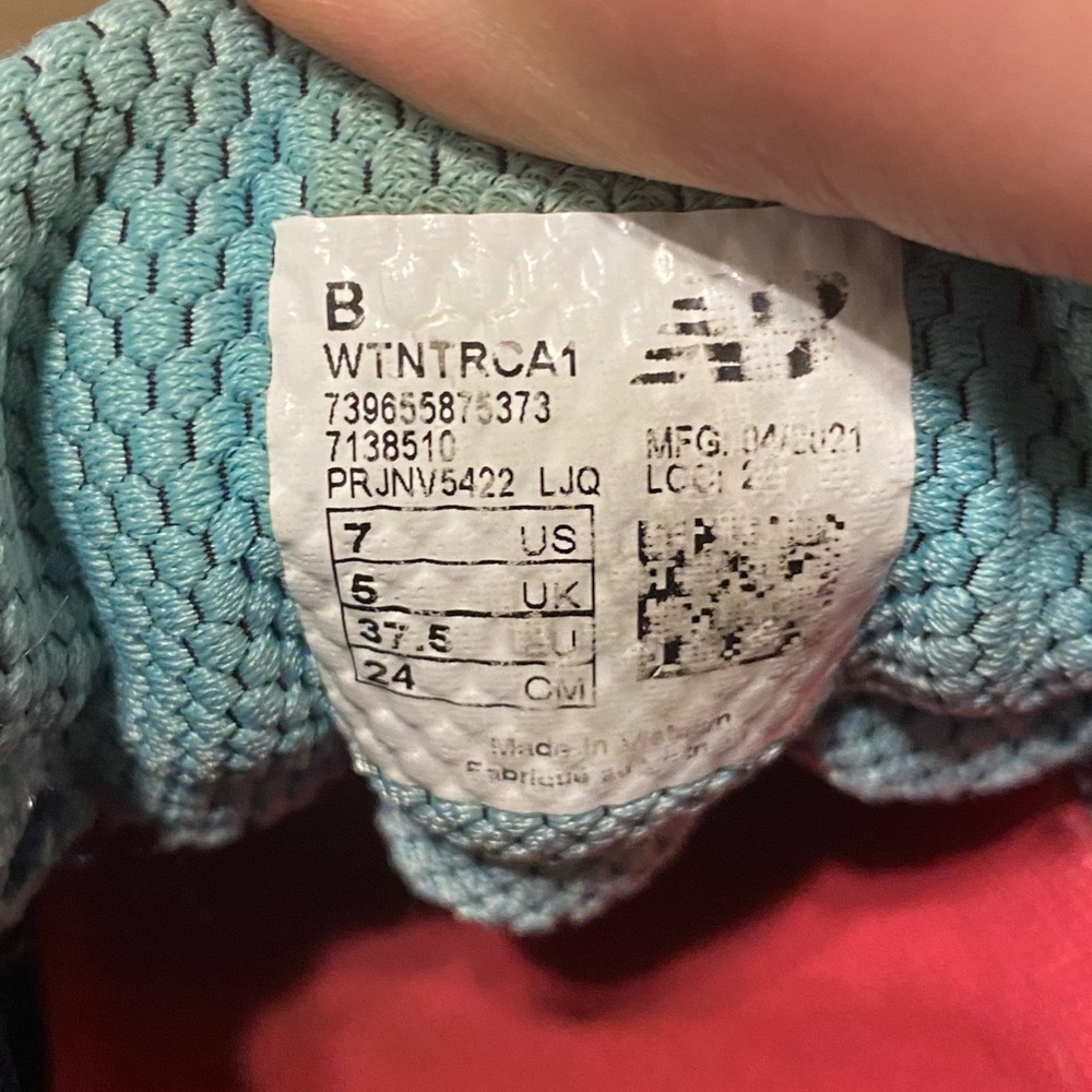 New Balance Womens Nitrel v1 FuelCore Trail Running Shoes WTNTRCA1 Aqua Size 7 - Picture 6 of 6